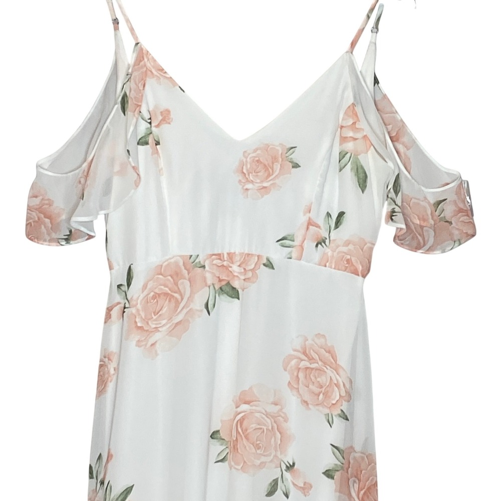 Lulus Womens Take You There Floral Maxi Dress L Wedding Guest Romantic Feminine - Picture 4 of 15